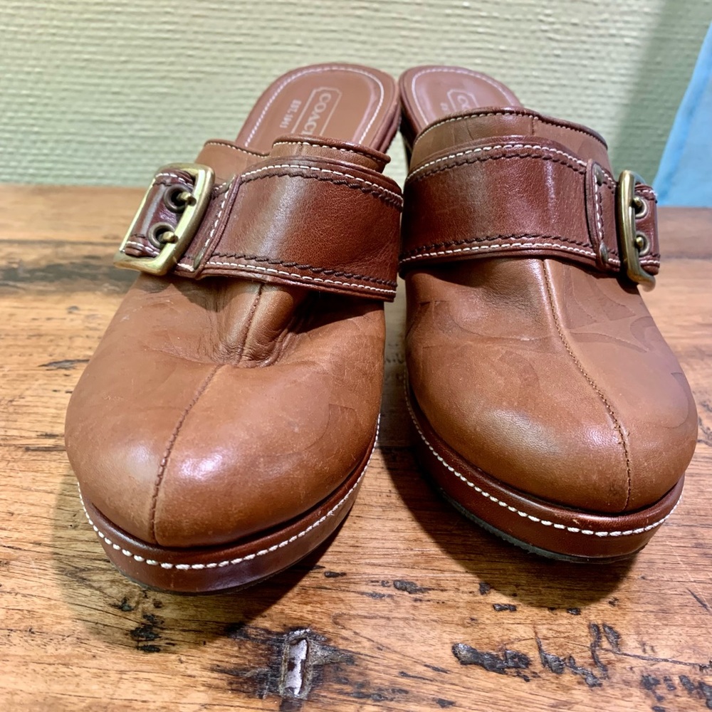 Coach Good Condition Brown Clogs - Picture 3 of 6